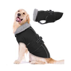 NEW Waterproof Dog Coat Reflective Fleece Vest Adj Buckle Large